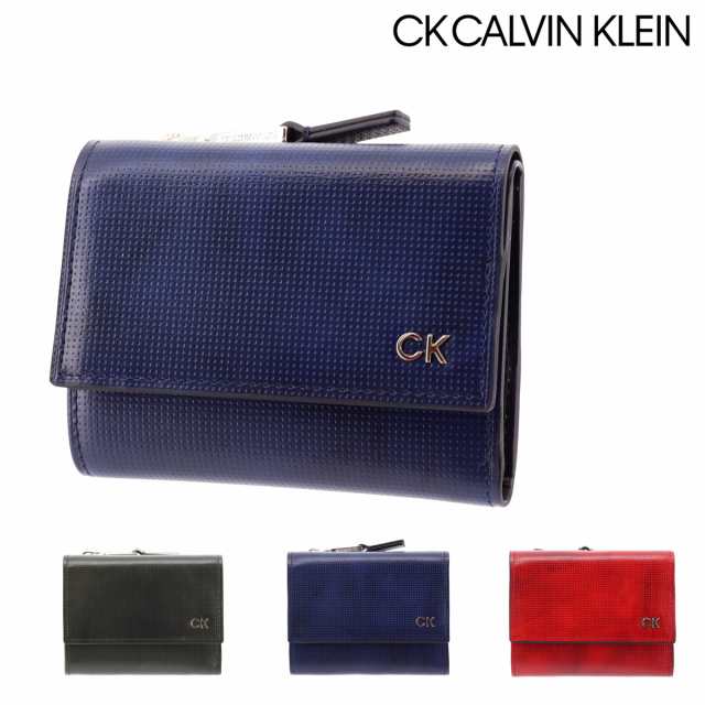 【レビュー投稿で+5％還元】シーケー カルバンクライン 三つ折り財布 レター メンズ 818623 CK CALVIN KLEIN｜牛革 本革 レザー 開運 一