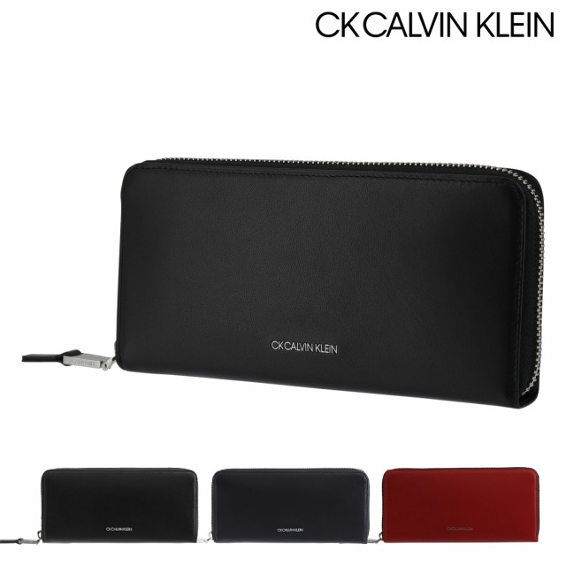 【レビュー投稿で+5％還元】シーケー カルバンクライン 長財布 ラウンドファスナー サントス メンズ832626 CK CALVIN KLEIN 本革 開運 一