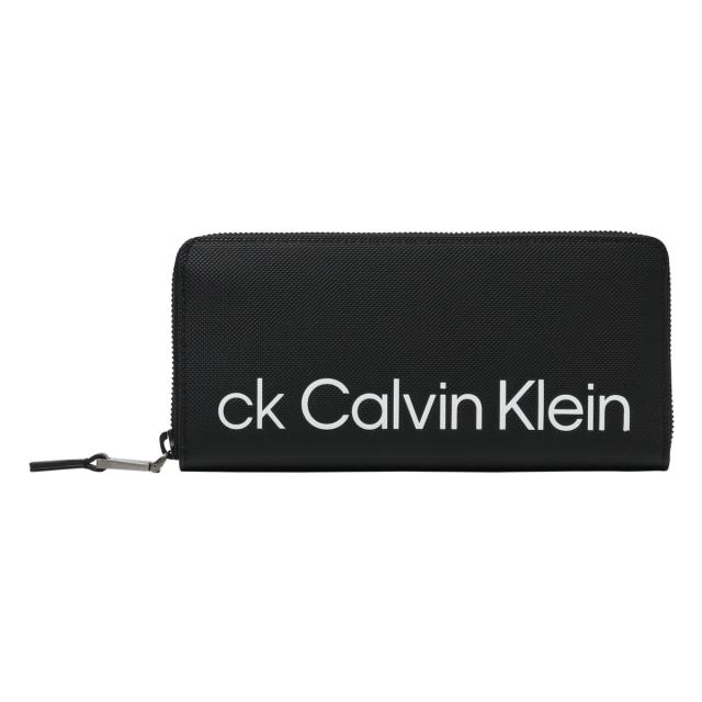 【美品!!】カルバンクライン☆長財布　ブルー　レザー　本革　ラウンドファスナー ck Calvin Klein シーケー カルバンクライン 長財布 ラウンド