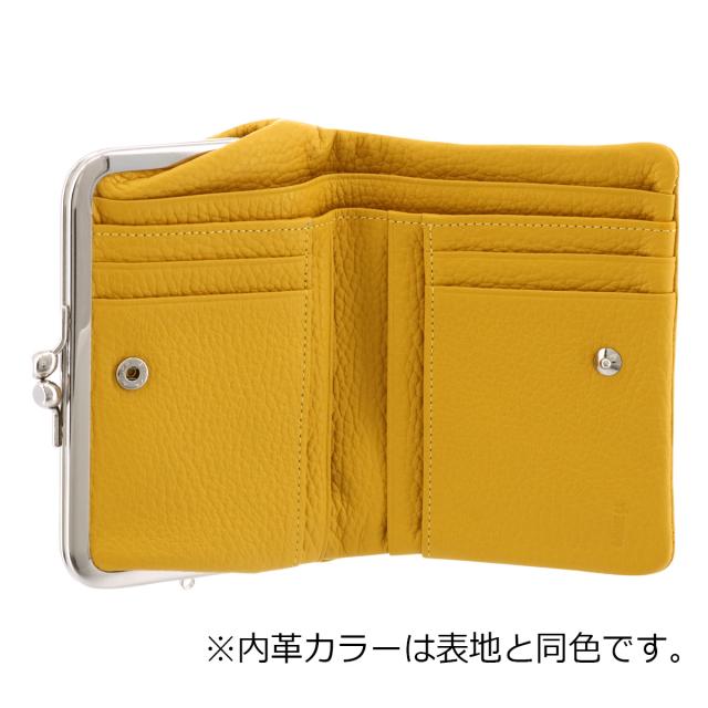 レビュー投稿で+5％還元】コムサ 二つ折り財布 がま口 本革 ボンシック