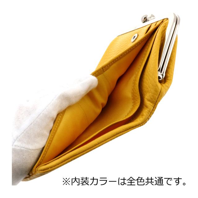 レビュー投稿で+5％還元】コムサ 二つ折り財布 がま口 本革 ボンシック