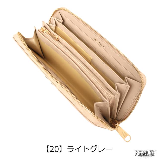 スヌーピー PEANUTS クレイサス 長財布 ラウンドファスナー 本革 レディース 190510 CLATHAS × PEANUTS ピーナッツ SNOOPY リボン 大容量_9