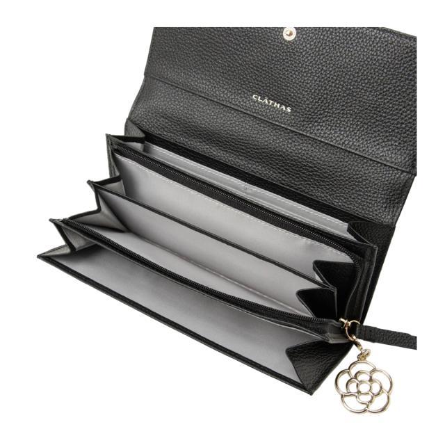 【レビュー投稿で+5％還元】クレイサス 長財布 かぶせ レディース カーラ 190691 CLATHAS | ラメ 牛革 レザー_4
