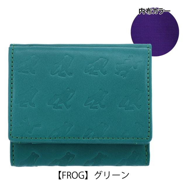 【レビュー投稿で+5％還元】エッセンスオブポイズン 三つ折り財布 本革 アニマル柄 カエル ネコ ねこ うさぎ ウサギ レディース DES-3500 ESSENCE OF POISON OSANPO 牛革 レザー 開運 一粒万倍日 sh_of agesugi_sfa_9