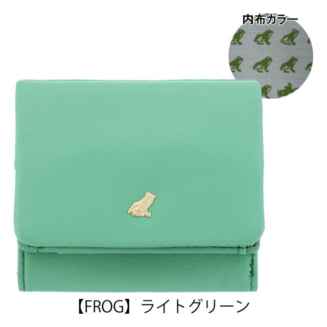 【レビュー投稿で+5％還元】エッセンスオブポイズン 三つ折り財布 本革 アニマル柄 カエル ネコ ねこ うさぎ ウサギ レディース DEF-3200 ESSENCE OF POISON KAKURENBO ミニ財布 牛革 レザー_9