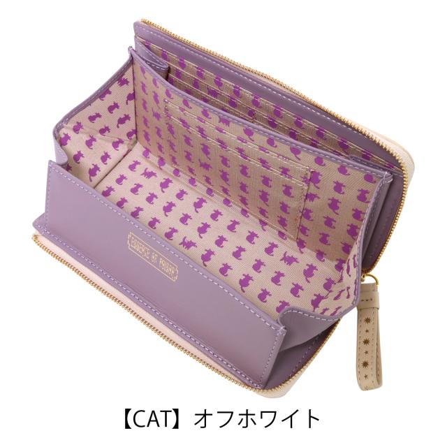 【レビュー投稿で+5％還元】エッセンスオブポイズン 長財布 本革 レザー L字ファスナー 薄型 薄い レディース DJO-3222 ESSENCE OF POISON スリムウォレット ギャルソン型 アニマル カエル ネコ ねこ うさぎ ウサギ 牛革 開運 一粒万倍日 sh_of agesugi_sfa_10