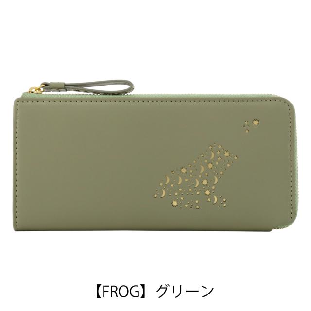 【レビュー投稿で+5％還元】エッセンスオブポイズン 長財布 本革 レザー L字ファスナー 薄型 薄い レディース DJO-3222 ESSENCE OF POISON スリムウォレット ギャルソン型 アニマル カエル ネコ ねこ うさぎ ウサギ 牛革 開運 一粒万倍日 sh_of agesugi_sfa_11
