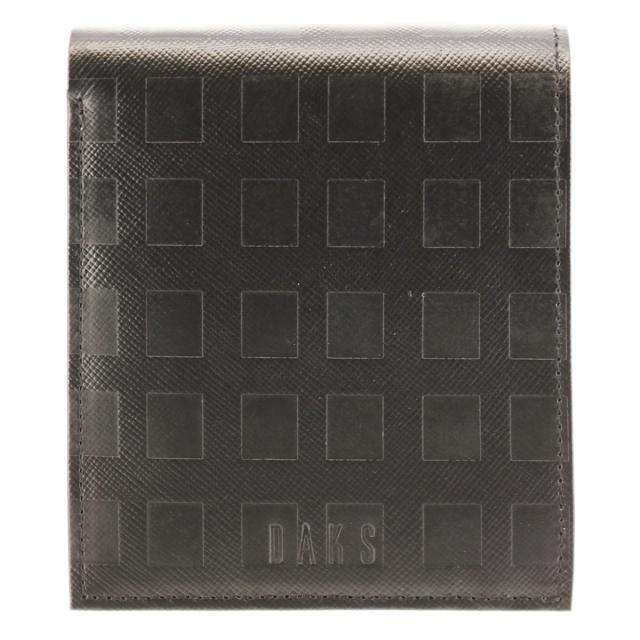 レビュー投稿で+5％還元】ダックス 二つ折り財布 チェッカーエンボス