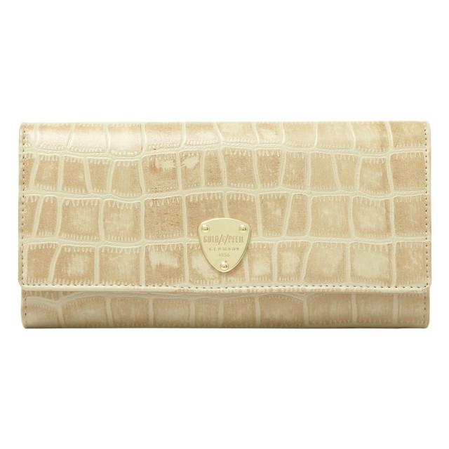 【レビュー投稿で+5％還元】ゴールドファイル 長財布 かぶせ 本革 クロコ型押し レディース GP51116 ヘルリヒ GOLD PFEIL レザー カード収納 開運 一粒万倍日 sh_of agesugi_sfa クリスマス_mp クリスマス_wp レビュー投稿で+5％還元】ゴールドファイル 長財布 かぶせ 本革 クロコ