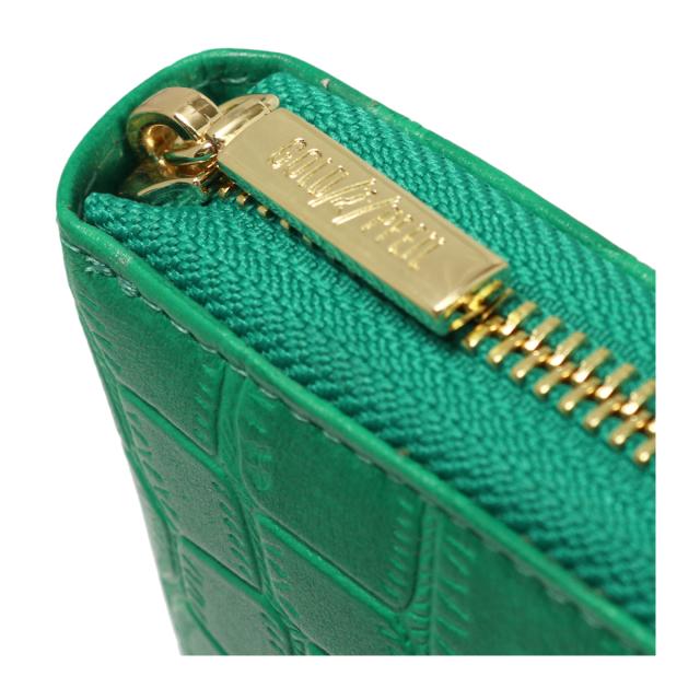 レビュー投稿で+5％還元】ゴールドファイル 長財布 本革 クロコ型押し