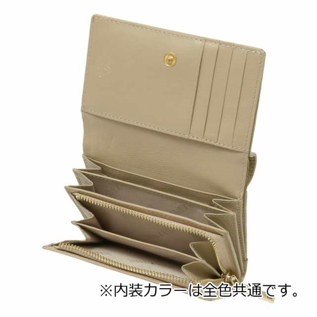 GOLD PFEIL]クロコ型押し二つ折り財布-