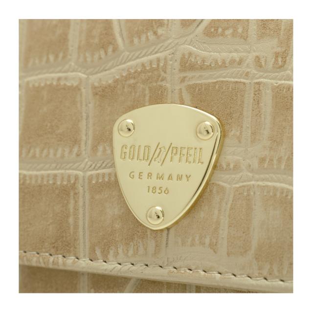 レビュー投稿で+5％還元】ゴールドファイル 財布 二つ折り 本革 クロコ