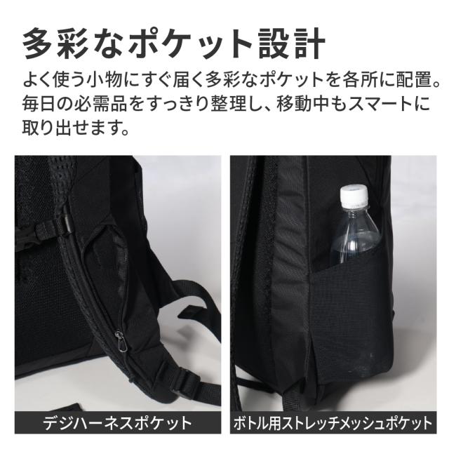 別注 グレゴリー リュック ルーヌ20 当社限定 A4 20L 15インチ RHUNE20 DRC GREGORY デイパック リュックサック 軽量 撥水 ロビックエアー カジュアル ビジネス 通勤 通学 パソコン PC収納 オールブラック 男女兼用_8