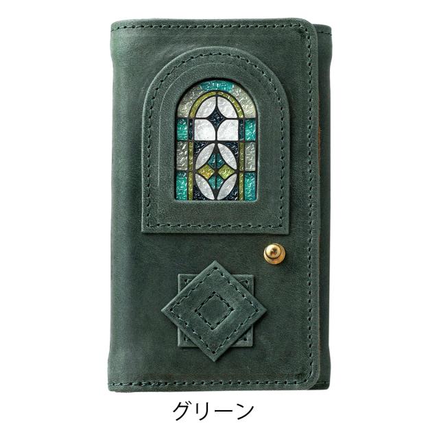 【レビュー投稿で+5％還元】グラート 三つ折り財布 財布 三つ折り ミニ財布 ミニウォレット ステンドグラス 小さめ コンパクト メンズ レディース 日本製 H0212 glart ガラス モストロレザー 牛革 本革 レザー 綺麗 おしゃれ アンティーク シンプル_17
