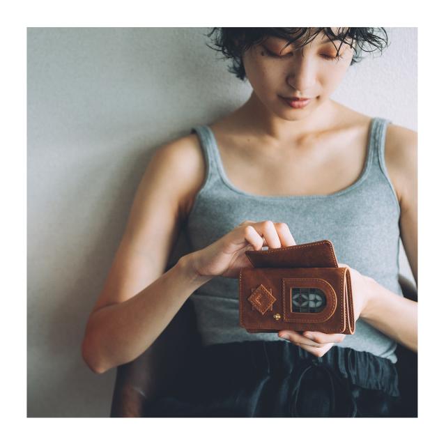 【レビュー投稿で+5％還元】グラート 三つ折り財布 財布 三つ折り ミニ財布 ミニウォレット ステンドグラス 小さめ コンパクト メンズ レディース 日本製 H0212 glart ガラス モストロレザー 牛革 本革 レザー 綺麗 おしゃれ アンティーク シンプル_7