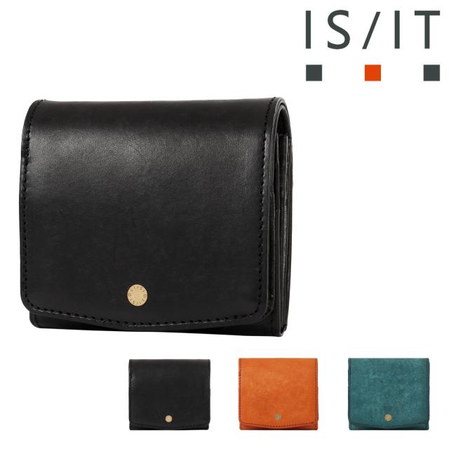 イズイット 財布 二つ折り財布 小銭入れ付き ギャルソン型 札入れ 924604 ISIT IS/IT 本革 牛革 レザー ミニウォレット ミニ財布 コンパクト ウォレット カジュアル フォーマル ギフト プレゼント