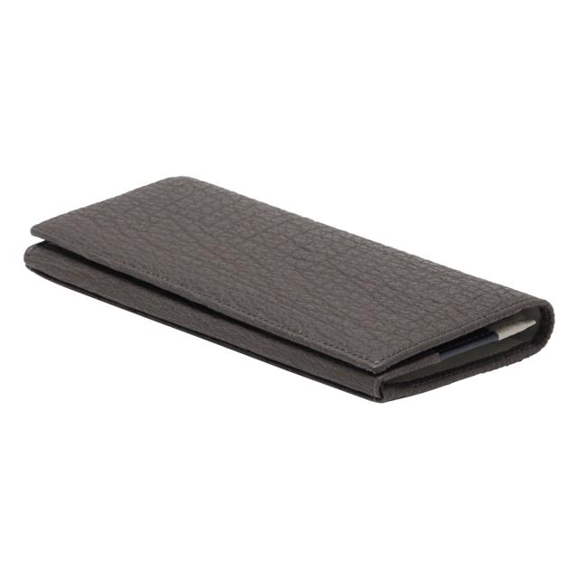 レビュー投稿で+5％還元】イズイット 長財布 かぶせ サメ革 鮫革 本革