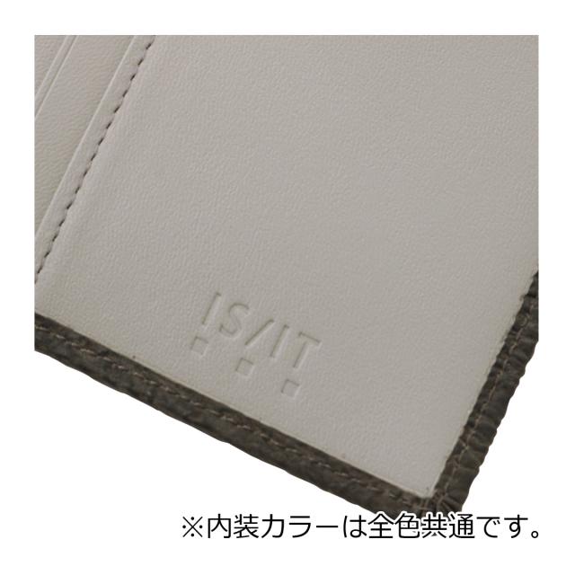 【レビュー投稿で+5％還元】イズイット 二つ折り財布 小銭入れ無し ミニ財布 ミドルウォレット ミドル財布 ハーフウォレット サメ革 鮫革 本革 ブルーシャーク 941605 日本製 ISIT IS/IT | スマート 薄型 レザー シャークスキン 開運 一粒万倍日_7