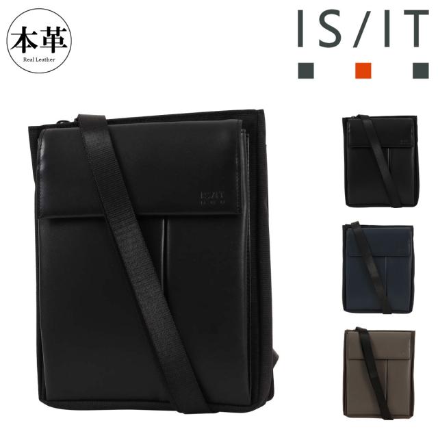 【レビュー投稿で+5％還元】イズイット ショルダーバッグ ミニショルダー 縦型 斜め掛け メンズ 948102 ミニット IS/IT ISIT 牛革 本革 レザー クリスマス_mp