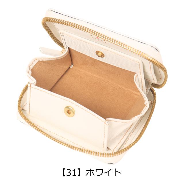 イズイット 二つ折り財布 折り財布 ラウンド メンズ 小銭入れ付き ミニ財布 コンパクト 967603 モノクロ ISIT IS/IT 本革 牛革 レザー ミニ ラウンドファスナー 財布 ウォレット カジュアル フォーマル_12