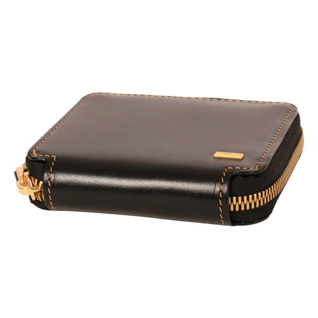 イズイット 二つ折り財布 折り財布 ラウンド メンズ 小銭入れ付き ミニ財布 コンパクト 967603 モノクロ ISIT IS/IT 本革 牛革 レザー ミニ ラウンドファスナー 財布 ウォレット カジュアル フォーマル_3