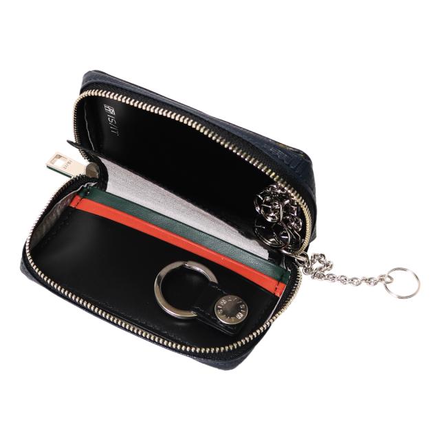 レビュー投稿で+5％還元】イズイット キーケース ラウンドファスナー