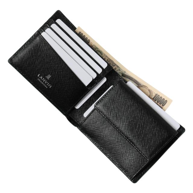 【レビュー投稿で+5％還元】ランバンコレクション 二つ折り財布 ラウンドファスナー 本革 ライン JLMW2BS2 LANVIN COLLECTION エンボス 牛革 レザー 開運 一粒万倍日 sh_of agesugi_sfa_5