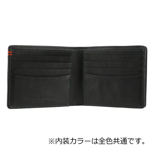 レビュー投稿で+5％還元】キャサリンハムネット 二つ折り財布 本革