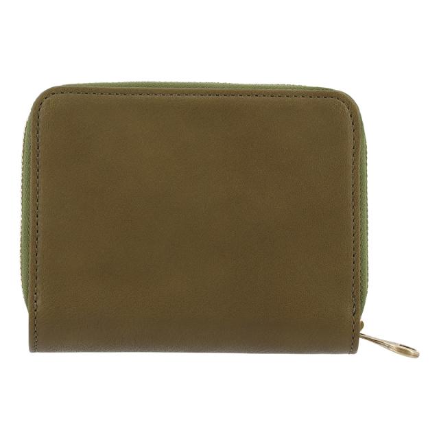 レビュー投稿で+5％還元】キソラ 二つ折り財布 本革 オリーブヌメ