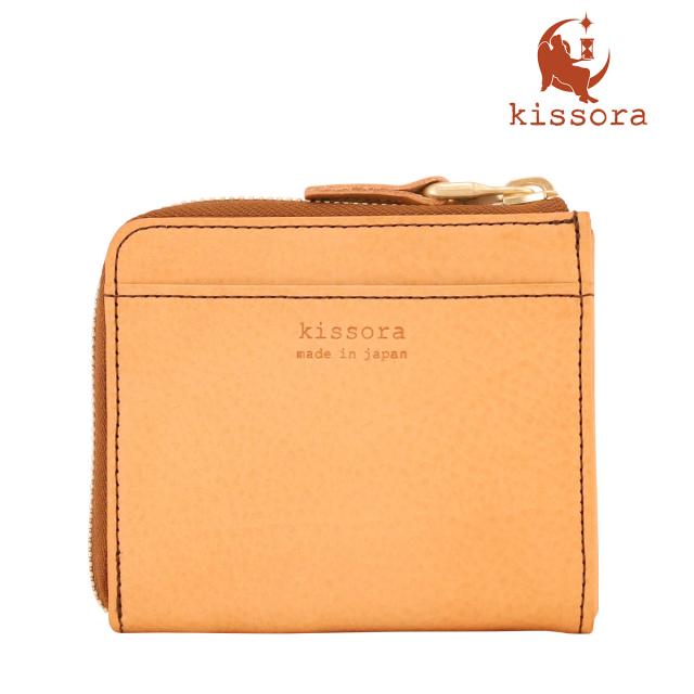 キソラ フラグメントケース L字ファスナー ナトゥーラ 日本製 ユニセックス KISP-041 kissora｜ミニ財布 ショートウォレット 本革 レザー