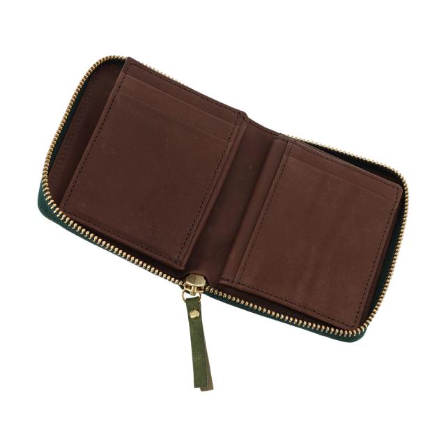 【レビュー投稿で+5％還元】二つ折り財布 ラウンドファスナー 本革 日本製 ブエプロ  キソラ KITM-022 kissora | BOX型小銭入れ 牛革 ミニ財布 クリスマス_mp レビュー投稿で+5％還元】二つ折り財布 ラウンドファスナー 本革 日本