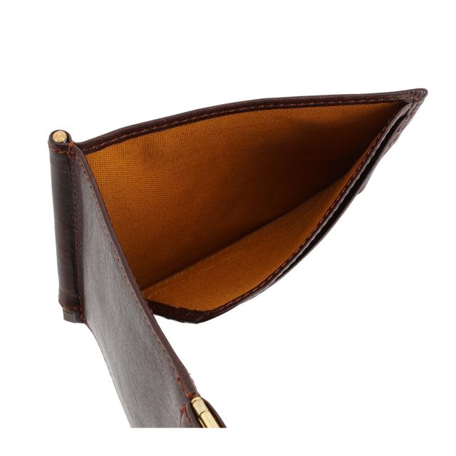 レビュー投稿で+5％還元】キソラ 二つ折り財布 マネークリップ 本革 HG