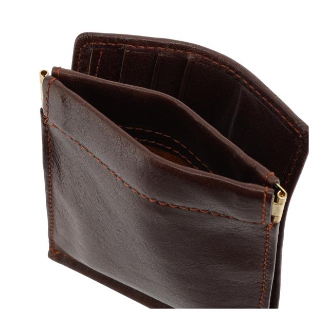 レビュー投稿で+5％還元】キソラ 二つ折り財布 マネークリップ 本革 HG