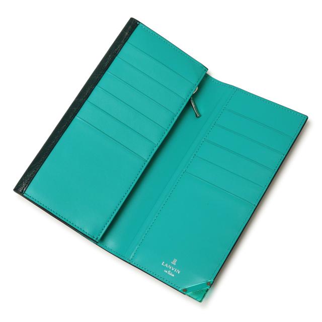 レビュー投稿で+5％還元】ランバンオンブルー 長財布 本革 かぶせ 薄型