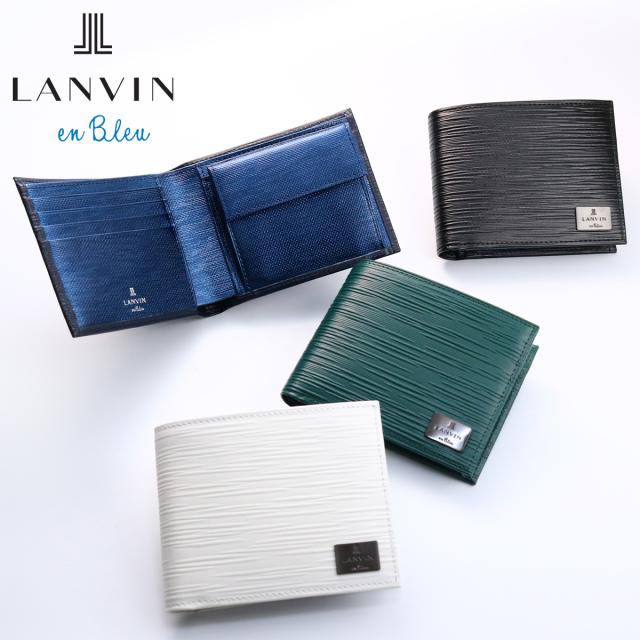 【レビュー投稿で+5％還元】ランバンオンブルー 二つ折り財布 コンパクト メンズ アドニス LANVIN en Bleu 当社限定カラー ミニ財布 本革 牛革 レザー ブランド 大人 ギフト プレゼント クリスマス_mp