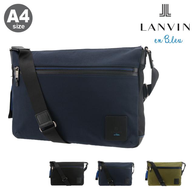 【レビュー投稿で+5％還元】ランバンオンブルー ショルダーバッグ A4 横型 メンズ 530113 リール LANVIN en Bleu 通勤 斜め掛け v_other バレンタインの通販は