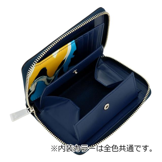 【レビュー投稿で+5％還元】ランバンオンブルー 二つ折り財布 大きめ 本革 レザー 533604 ネビュラ LANVIN en Bleu ラウンドファスナー ミドル財布 牛革 開運 一粒万倍日_5