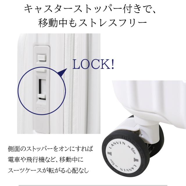 【レビュー投稿で+5％還元】ランバンオンブルー スーツケース 機内持ち込み 36L 49cm ヴィラージュ 595315 LANVIN en Bleu｜ハード ジッパー キャリーケース キャリーバッグ ビジネスキャリー スクエア 軽量 静音 旅行_17