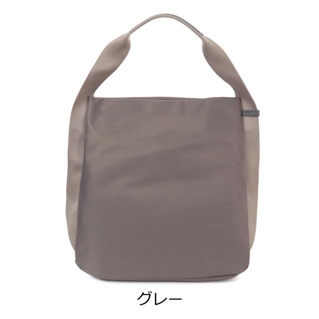 LAQUOH ミニマルナイロンクロスボディバッグ グレー ラクーオ ボディ