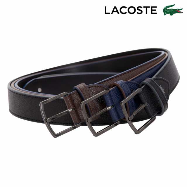 【レビュー投稿で+5％還元】ラコステ ベルト LB62580 LACOSTE 本革 抗菌加工レザー メンズ カジュアル ビジネス