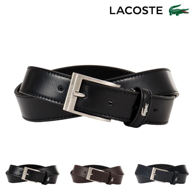 【レビュー投稿で+5％還元】ラコステ ベルト LB67680 LACOSTE ピン式 本革 レザー カジュアル フォーマル ビジネス ギフト プレゼント 日本製 紳士 男性