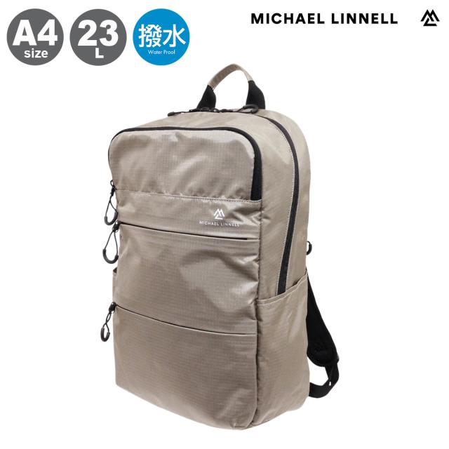 【レビュー投稿で+5％還元】マイケルリンネル リュック メンズMLRT-05 MICHAEL LINNELL リュックサック デイパック バックパック ナイロン 23L A4 軽量 撥水 通勤 通学 旅行 トラベル アウトドア クリスマス_mp