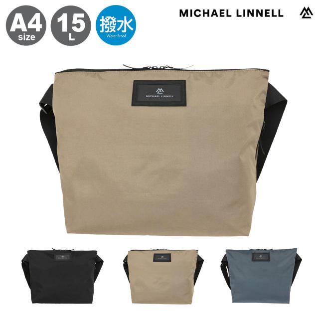 【レビュー投稿で+5％還元】マイケルリンネル ショルダーバッグ メンズ MLYL-08 MICHAEL LINNELL 大きめ 斜め掛け ナイロン 15L A4 軽量 撥水 通勤 通学 旅行 トラベル アウトドア クリスマス_mp
