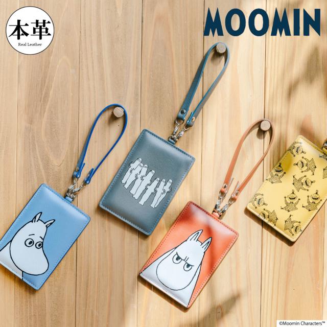 【レビュー投稿で+5％還元】ムーミン パスケース レディース 30006 Moomin 定期入れ 牛革 本革 レザー 縦型 ICカード ケース 通勤 通学 カード収納 クリスマス_mp クリスマス_wp