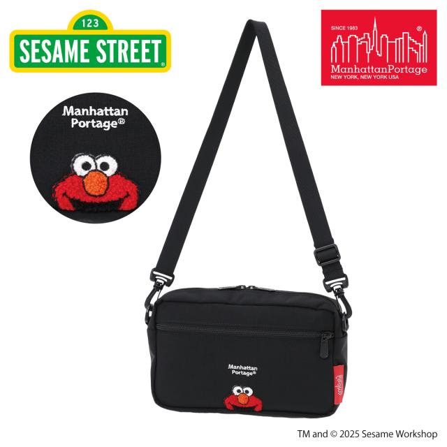 【レビュー投稿で+5％還元】マンハッタンポーテージ セサミストリート エルモ ショルダーバッグ メンズ レディース ミニショルダー 横型 MP1404L2SST Manhattan Portage カジュアル キャラクター お出掛け 旅行 トラベル フェス ライブ 刺繍 クリスマス_mp クリスマス_wp