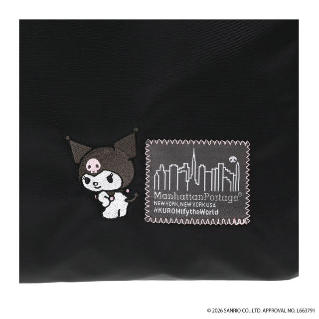 マンハッタンポーテージ ショルダーバッグ B5 クロミ サンリオ レディース MP6041NTWLBKRM manhattanportage Kuromi ミニショルダー 刺繍 キャラクター_9