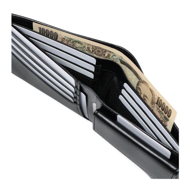 レビュー投稿で+5％還元】ミラショーン 二つ折り財布 本革 シャドウ