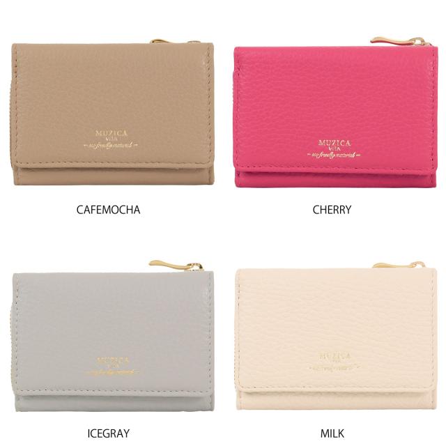 【レビュー投稿で+5％還元】ムジカ・ヴィータ 三つ折り財布 ミニ財布 本革 イタリアンレザー レディース M1017 MUZICA VITA | 牛革 レザー クリスマス_mp クリスマス_wp レビュー投稿で+5％還元】ムジカ・ヴィータ 三つ折り財布 ミニ財布 本革