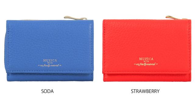 レビュー投稿で+5％還元】ムジカ・ヴィータ 三つ折り財布 ミニ財布 本革