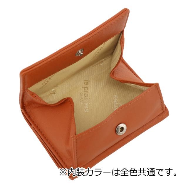 レビュー投稿で+5％還元】ル・プレリー ギンザ 財布 三つ折り 羊革 本